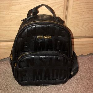 Black Steve Madden mini back pack